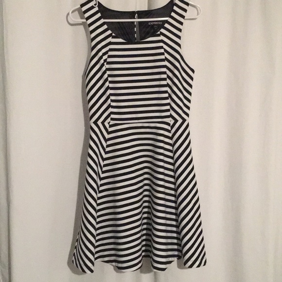 Express Dresses & Skirts - Black & White Striped Express Dress